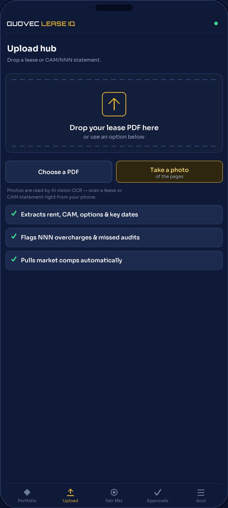 Upload hub